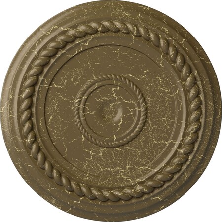 Ekena Millwork Alexandria Rope Medallion (Canopies up to 4 5/8"), 19 5/8"OD x 1 1/2"P, Mississippi Mud Crackle CM18ALMMC